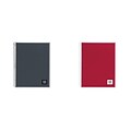 Miquelrius Contrast Grey & Red 5-subject Notebooks, College Ruled, 6.5 x 8, 2/Pack (2964)