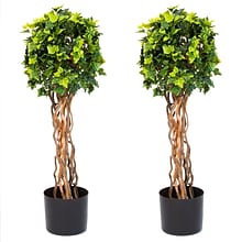 Pure Garden 30 Inch English Ivy Single Ball Topiary Tree (50-10017)