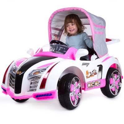 Lil' Rider Pre-assembled Battery Operated Car with Canopy - Pink (80-KB00003P)