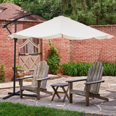 Pure Garden Offset 10' Aluminum Hanging Patio Umbrella - Tan (M150010)