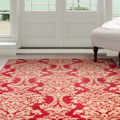 Lavish Home Oriental Area Rug - Red & Gold - 4x6 (62-024-46)