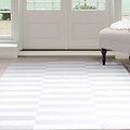 Lavish Home Checkered Stripes Area Rug - 5x77 (62-2020A)