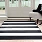 Lavish Home Breton Stripe Area Rug - Black & White - 4'x6' (62-2040A-25-46)