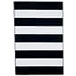 Lavish Home Breton Stripe Area Rug - Black & White - 4'x6' (62-2040A-25-46)