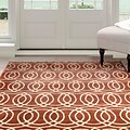 Lavish Home Geometric Brick Area Rug - Brick & Gold - 4x6 (62-2043A-46)