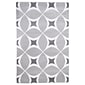 Lavish Home Geometric Area Rug - Grey & White - 3'3"x5' (62-2176A-335)