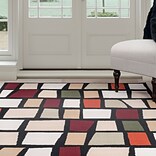 Lavish Home Contemporary Color Blocks Area Rug - Multi-Color - 4x6 (62-56215BM-46)