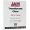 JAM Paper 8.5 x 11 Translucent Clear Vellum Paper, 28 lbs., 70 Brightness, 100 Sheets/Pack (1263)