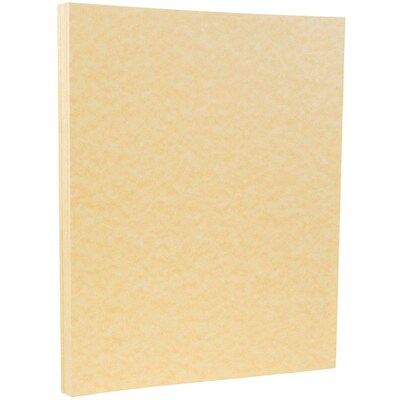 JAM Paper Parchment Colored Paper, 24 lbs., 8.5" x 11", Antique Gold Recycled, 100 Sheets/Pack (27160)