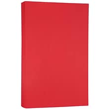 JAM Paper® Smooth Colored Paper, 24 lbs., 8.5 x 14, Red Recycled, 100 Sheets/Pack (101337)