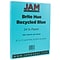 JAM Paper® Smooth Colored Paper, 24 lbs., 8.5 x 11, Blue Recycled, 100 Sheets/Pack (101592)