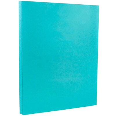 JAM Paper 65 lb. Cardstock Paper, 8.5" x 11", Sea Blue, 50 Sheets/Pack (102677)