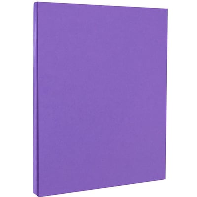 JAM Paper 65 lb. Cardstock Paper, 8.5" x 11", Violet Purple, 250 Sheets/Ream (102426B)