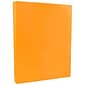 JAM Paper Smooth Colored Paper, 24 lbs., 8.5 x 11, Ultra Orange, 50 Sheets/Pack (102558A)