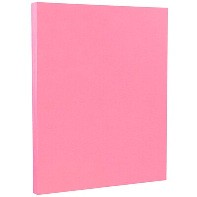 JAM Paper 65 lb. Cardstock Paper, 8.5" x 11", Ultra Pink, 250 Sheets/Ream (103614B)