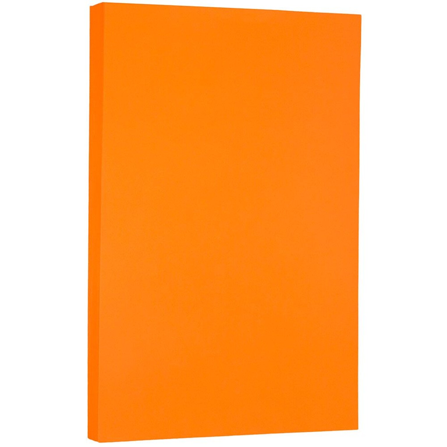 JAM Paper Smooth Colored 8.5 x 14 Color Copy Paper, 32 lbs. Orange, 100 Sheets/Pack (103689)