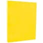 JAM Paper Smooth Colored  8.5" x 11" Paper, 24 lbs., Yellow Recycled, 100 Sheets/Pack (103945)
