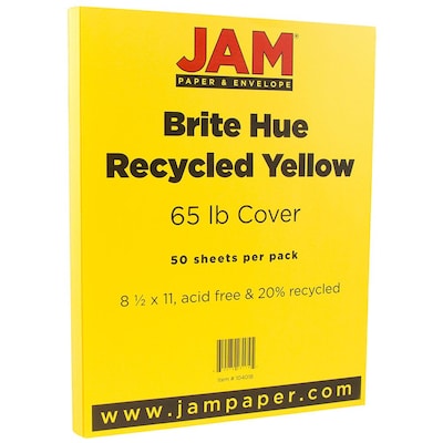Color Paper, 24 Lb, 8.5 X 11, Sunburst Yellow, 500/Ream