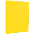 JAM Paper® Bright Color Cardstock, 8.5 x 11, 65lb Yellow Recycled, 50/pack (104018)