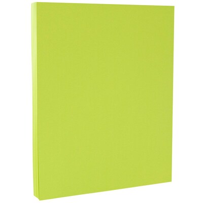 JAM Paper 8.5 x 11 Color Copy Paper, 24 lbs., Ultra Lime Green, 500 Sheets/Ream (104034B)