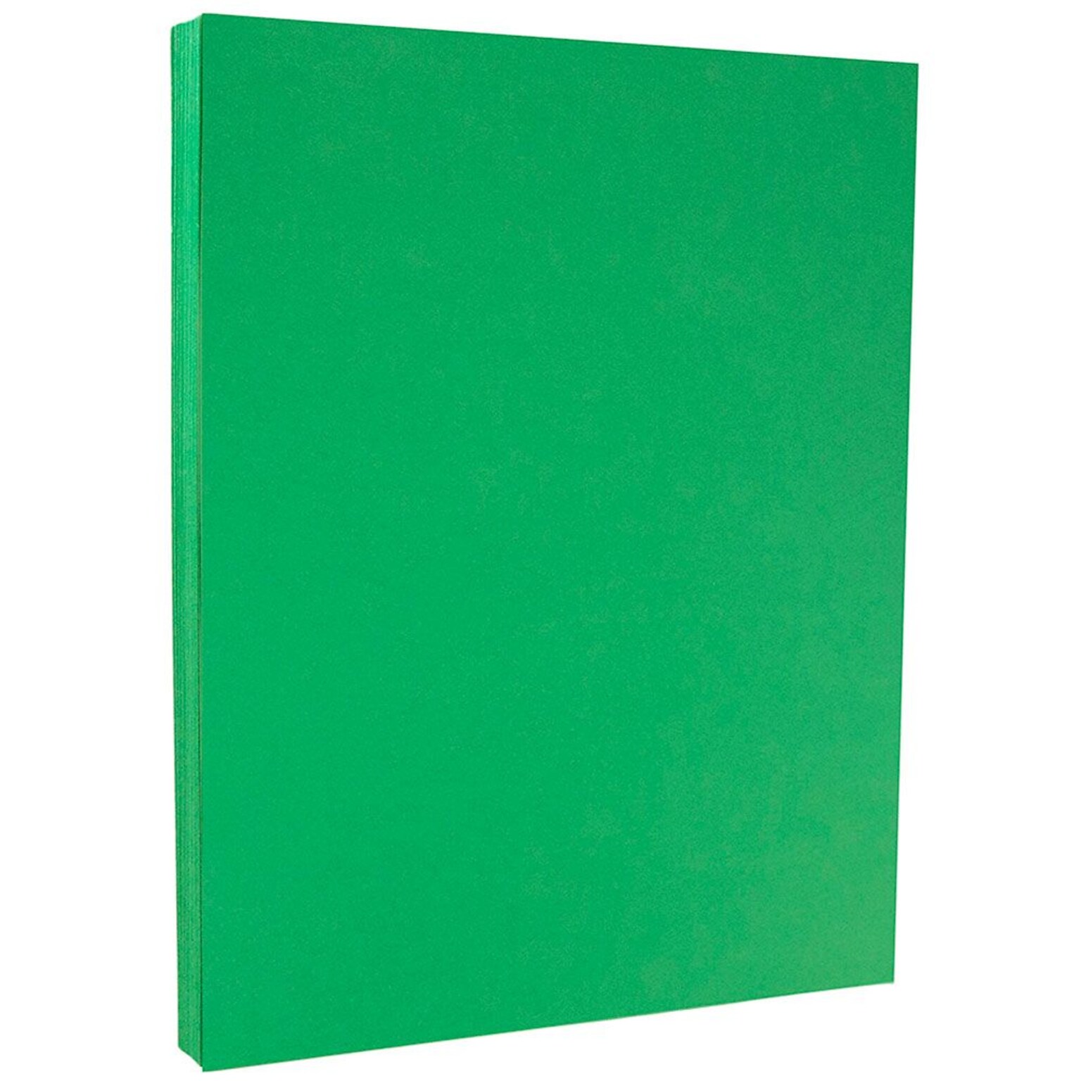JAM Paper Smooth Colored 8.5 x 11 Color Copy Paper, 32 lbs. Green, 100 Sheets/Pack (104083)