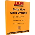 JAM Paper 65 lb. Cardstock Paper, 8.5 x 11, Ultra Orange, 50 Sheets/Pack (151027)