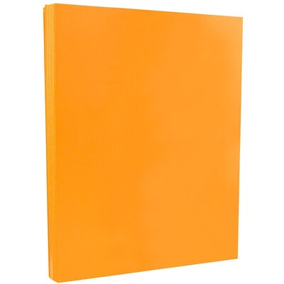JAM Paper 65 lb. Cardstock Paper, 8.5 x 11, Ultra Orange, 250 Sheets/Ream (151027B)