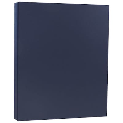 JAM Paper Matte Colored 8.5" x 11" Paper, 28 lbs., Navy Blue, 50 Sheets/Pack (156550)