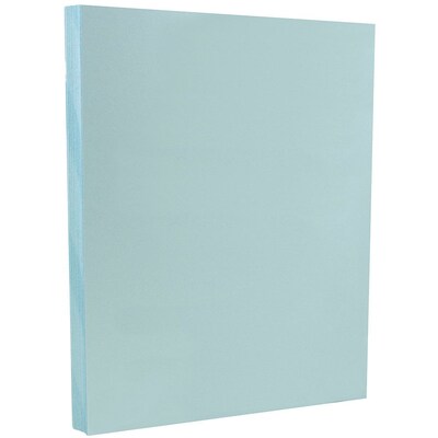JAM Paper Vellum Bristol 67 lb. Cardstock Paper, 8.5" x 11", Blue, 50 Sheets/Pack (169820)