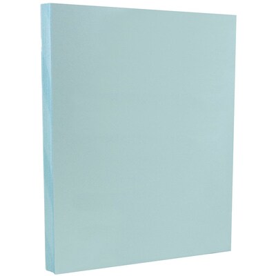 JAM Paper Vellum Bristol 67 lb. Cardstock Paper, 8.5 x 11, Blue, 50 Sheets/Pack (169820)