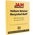 JAM Paper Vellum Bristol 67 lb. Cardstock Paper, 8.5 x 11, Light Orange, 50 Sheets/Pack (169821)