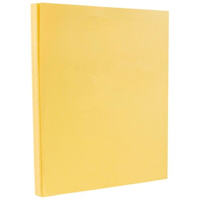JAM Paper Vellum Bristol 67 lb. Cardstock Paper, 8.5" x 11", Light Orange, 50 Sheets/Pack (169821)