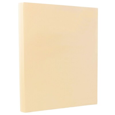 JAM Paper Vellum Bristol 67 lb. Cardstock Paper, 8.5" x 11", Cream, 50 Sheets/Pack (169824)