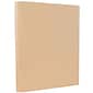 JAM Paper Vellum Bristol 67 lb. Cardstock Paper, 8.5" x 11", Tan Brown, 50 Sheets/Pack (169833)