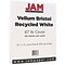 JAM Paper Vellum Bristol 67 lb. Cardstock Paper, 8.5 x 11, White, 50 Sheets/Pack (169834)