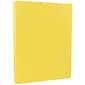 JAM Paper Vellum Bristol 67 lb. Cardstock Paper, 8.5" x 11", Yellow, 50 Sheets/Pack (169838)