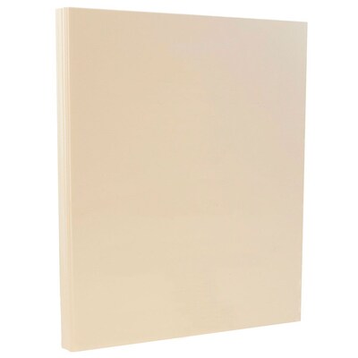 JAM Paper Vellum Bristol 110 lb. Cardstock Paper, 8.5" x 11", Ivory, 50 Sheets/Pack (169851)