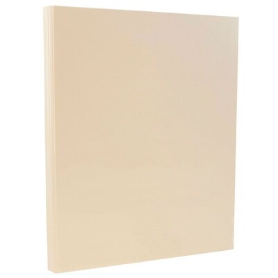 JAM Paper Vellum Bristol 110 lb. Cardstock Paper, 8.5 x 11, Ivory, 50 Sheets/Pack (169851)