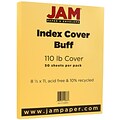 JAM Paper Vellum Bristol 110 lb. Cardstock Paper, 8.5 x 11, Light Orange, 50 Sheets/Pack (169854)