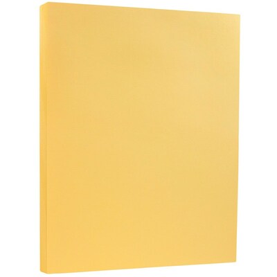 JAM Paper Vellum Bristol 110 lb. Cardstock Paper, 8.5" x 11", Light Orange, 50 Sheets/Pack (169854)