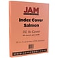 JAM Paper® Vellum Bristol Index Cardstock, 8.5 x 11, 110lb Salmon, 50/pack (169856)