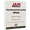 JAM Paper® Parchment Cardstock, 8.5 x 11, 65lb White Recycled, 50/pack (171114)