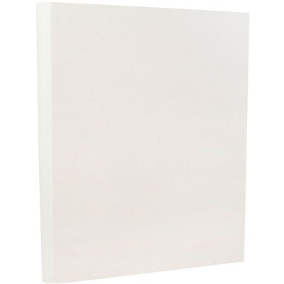 JAM Paper Parchment 65 lb. Cardstock Paper, 8.5" x 11", White, 250 Sheets/Ream (171114B)