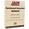 JAM Paper Parchment 65 lb. Cardstock Paper, 8.5 x 11, Natural, 50 Sheets/Pack (171116)