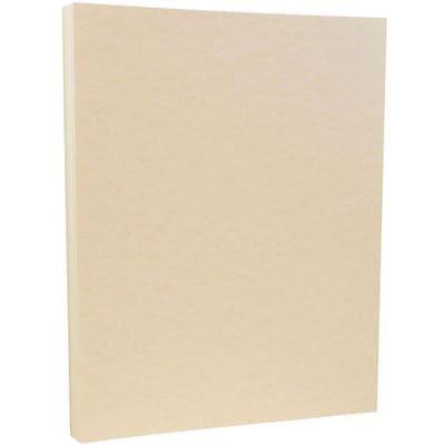 JAM Paper Parchment 65 lb. Cardstock Paper, 8.5 x 11, Natural, 250 Sheets/Ream (171116B)