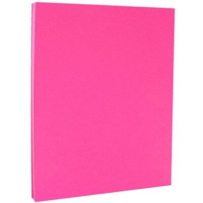 JAM Paper Smooth Colored 8.5 x 11 Copy Paper, 24 lbs., Ultra Fuchsia Pink, 50 Sheets/Pack (184931A