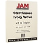 JAM Paper® Strathmore Paper - 8.5" x 11" - 24lb Ivory Wove - 100/pack