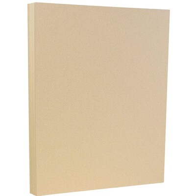 JAM Paper® Recycled Cardstock, 8.5 x 11, 80lb Sandstone Ivory, 50/pack (880615)