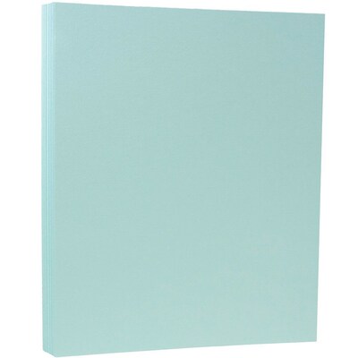 JAM Paper Matte Colored 8.5" x 11" Copy Paper, 28 lbs., Aqua Blue, 50 Sheets/Pack (1524369)