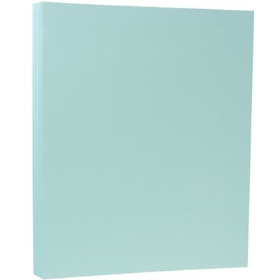 JAM Paper Matte Colored 8.5 x 11 Copy Paper, 28 lbs., Aqua Blue, 50 Sheets/Pack (1524369)